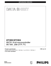 Datasheet S87C654-5A44 производства Philips